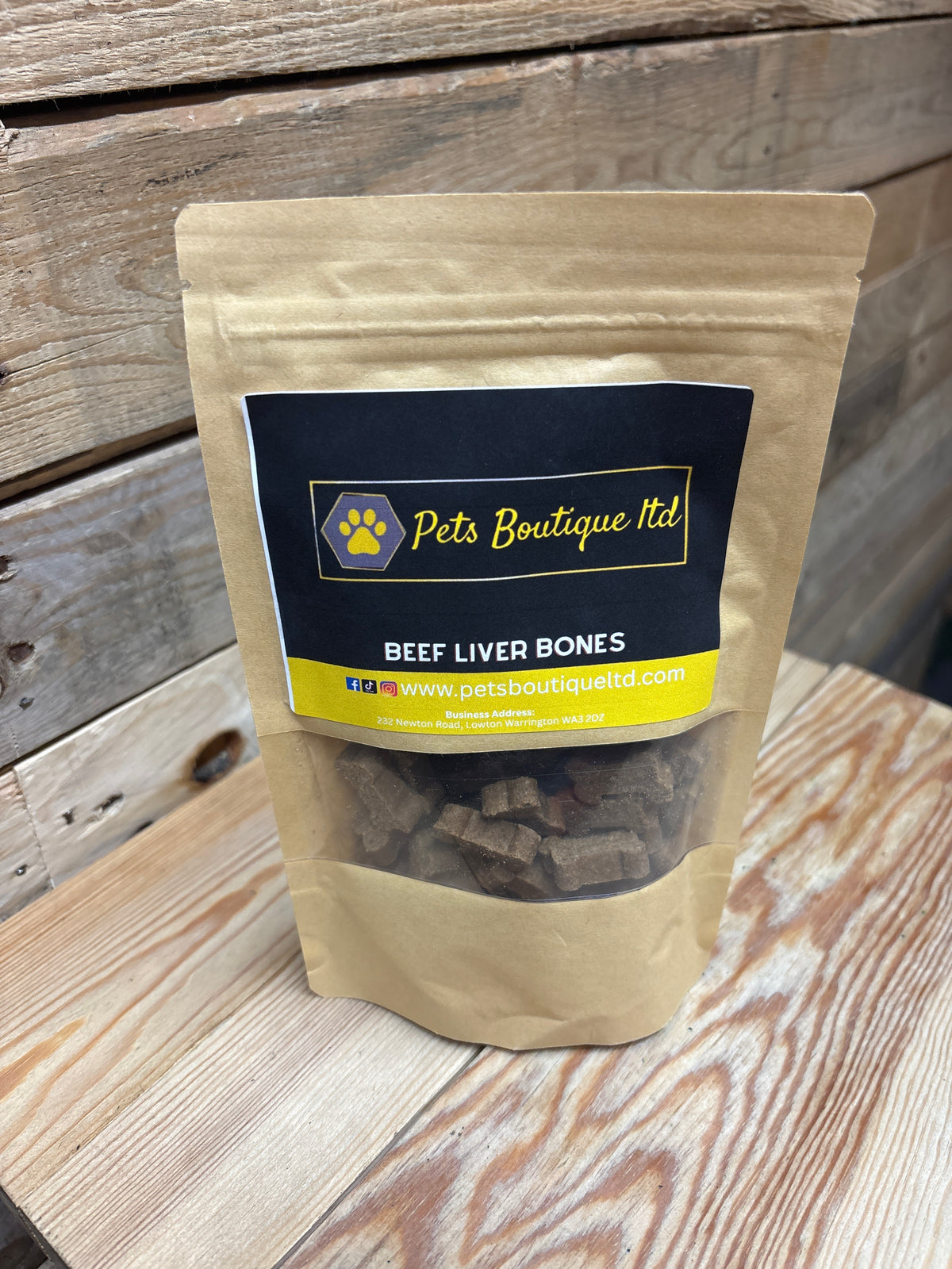 Pets Boutique Natural Beef Liver Bones Training Treats