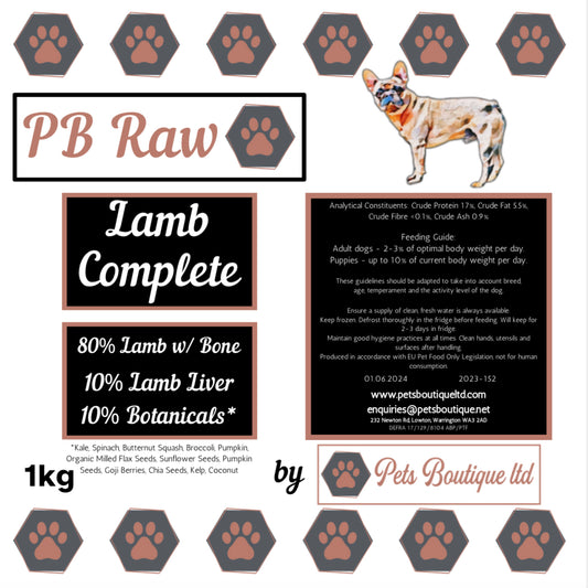 PB Raw Lamb Complete - Free Flow - 1kg