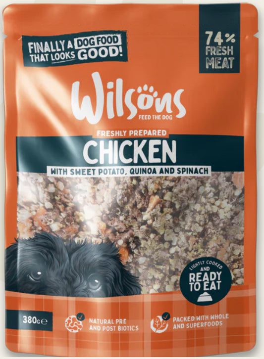 Wilsons Steamed Fresh Chicken With Sweet Potato, Quinoa And Spinach- 380g