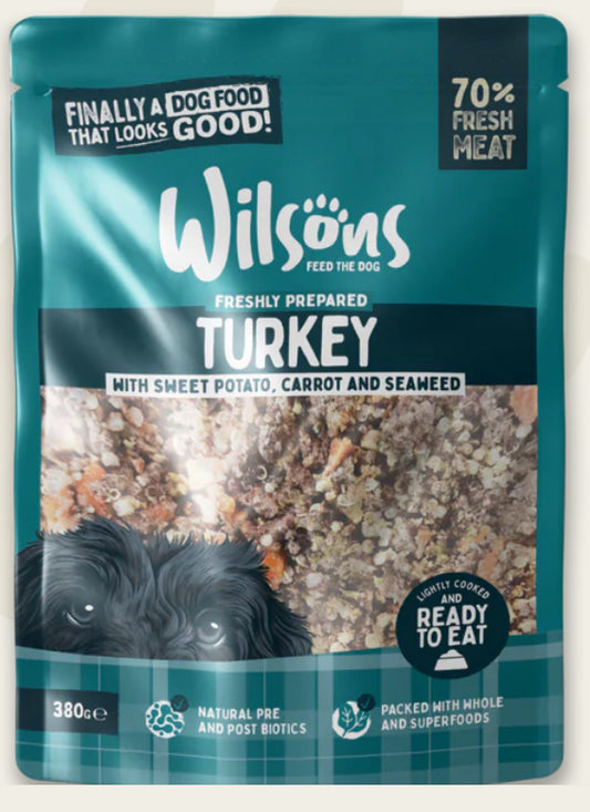 Wilsons Steamed Fresh Turkey With Sweet Potato,  Carrot And Seaweed - 380g