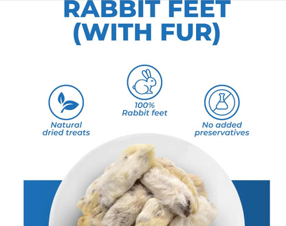 Rabbit Feet With Fur- Natural Tooth Brush